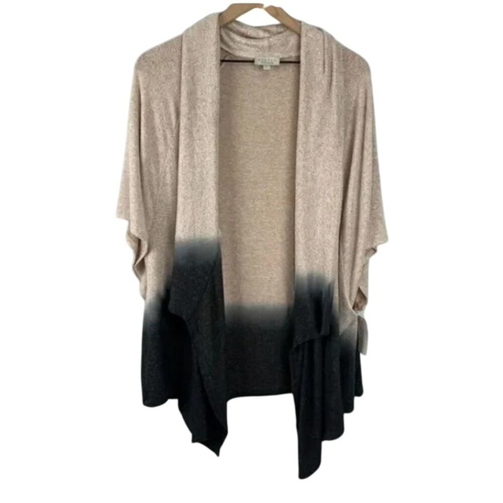 Status by Chenault Open Ombré Light Cocoon Wrap cozy Cardigan LARGE NWT